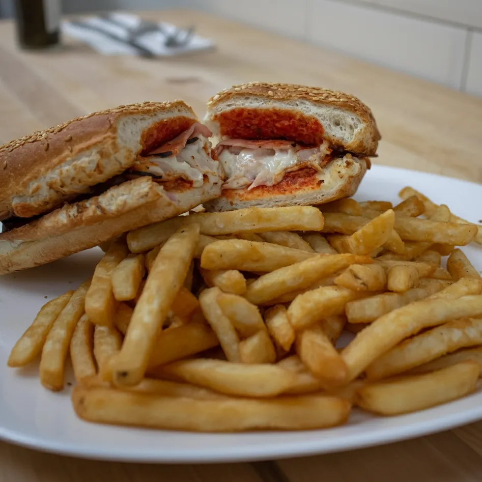 Farmhouse veggie pizza with fresh vegetables at Uniq Pizza Millwoods