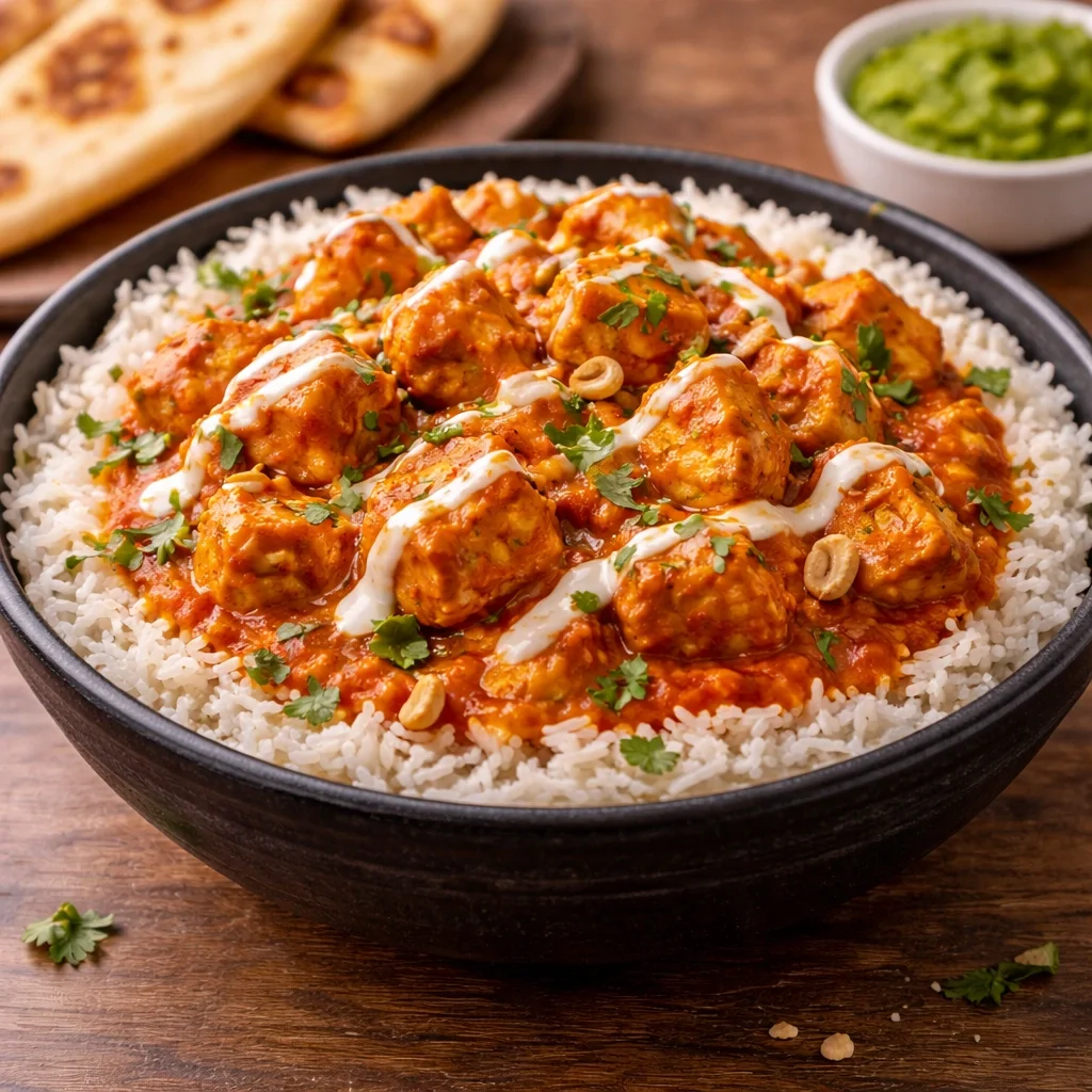 Butter Chicken Rice Bowl at Uniq Pizza Cavanagh Heritage Valley Edmonton