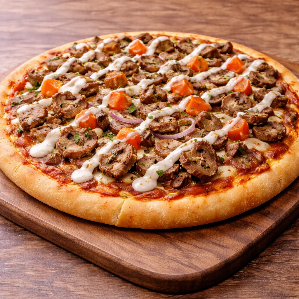 Donair Pizza at Uniq Pizza Cavanagh Heritage Valley Edmonton